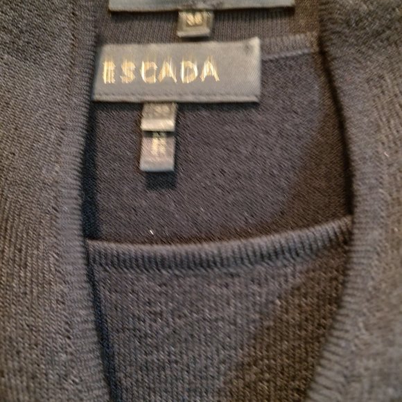 Escada 3 Piece Wide Leg Pant Suit, Sweater, Tank Top, & Wide, Flare Leg Pants - Picture 5 of 11